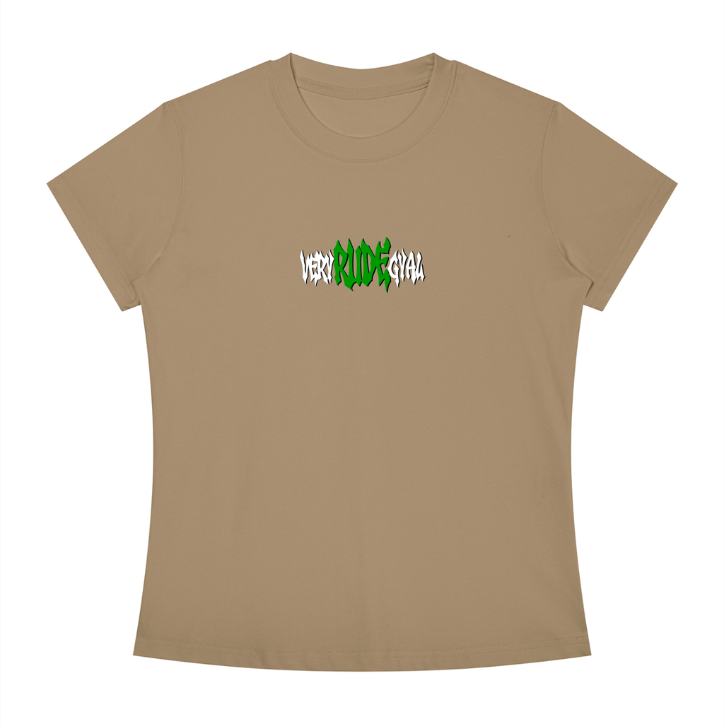 Green RudeGyal Slim Fit Crewneck T-Shirt