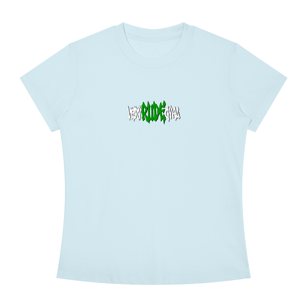 Green RudeGyal Slim Fit Crewneck T-Shirt