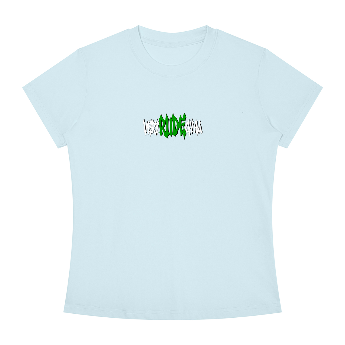 Green RudeGyal Slim Fit Crewneck T-Shirt