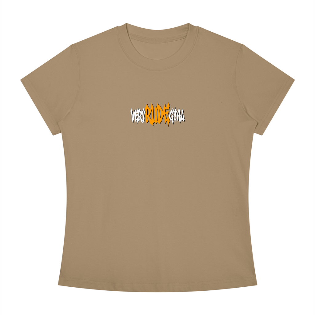 Orange RudeGyal Slim Fit Crewneck T-Shirt