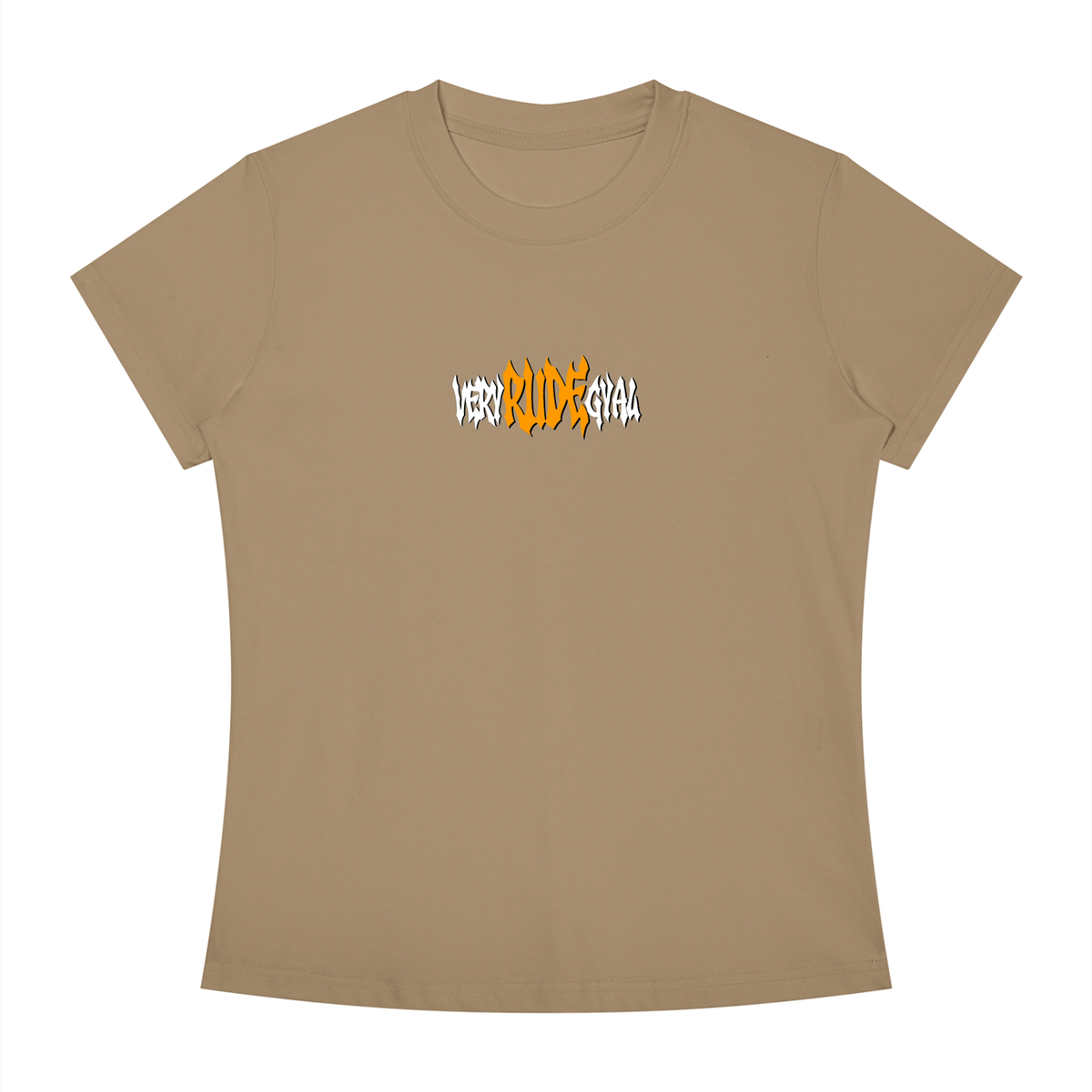Orange RudeGyal Slim Fit Crewneck T-Shirt