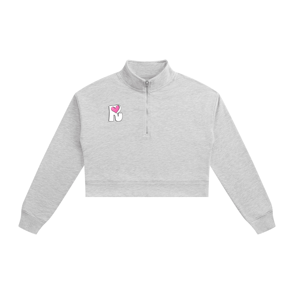 RudeGyal Crop Quarter-Zip Sweatshirt