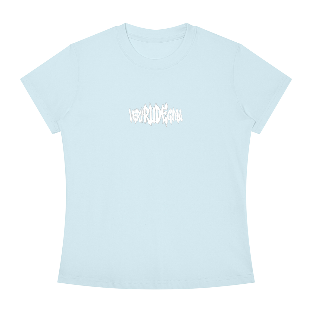 White RudeGyal Slim Fit Crewneck T-Shirt