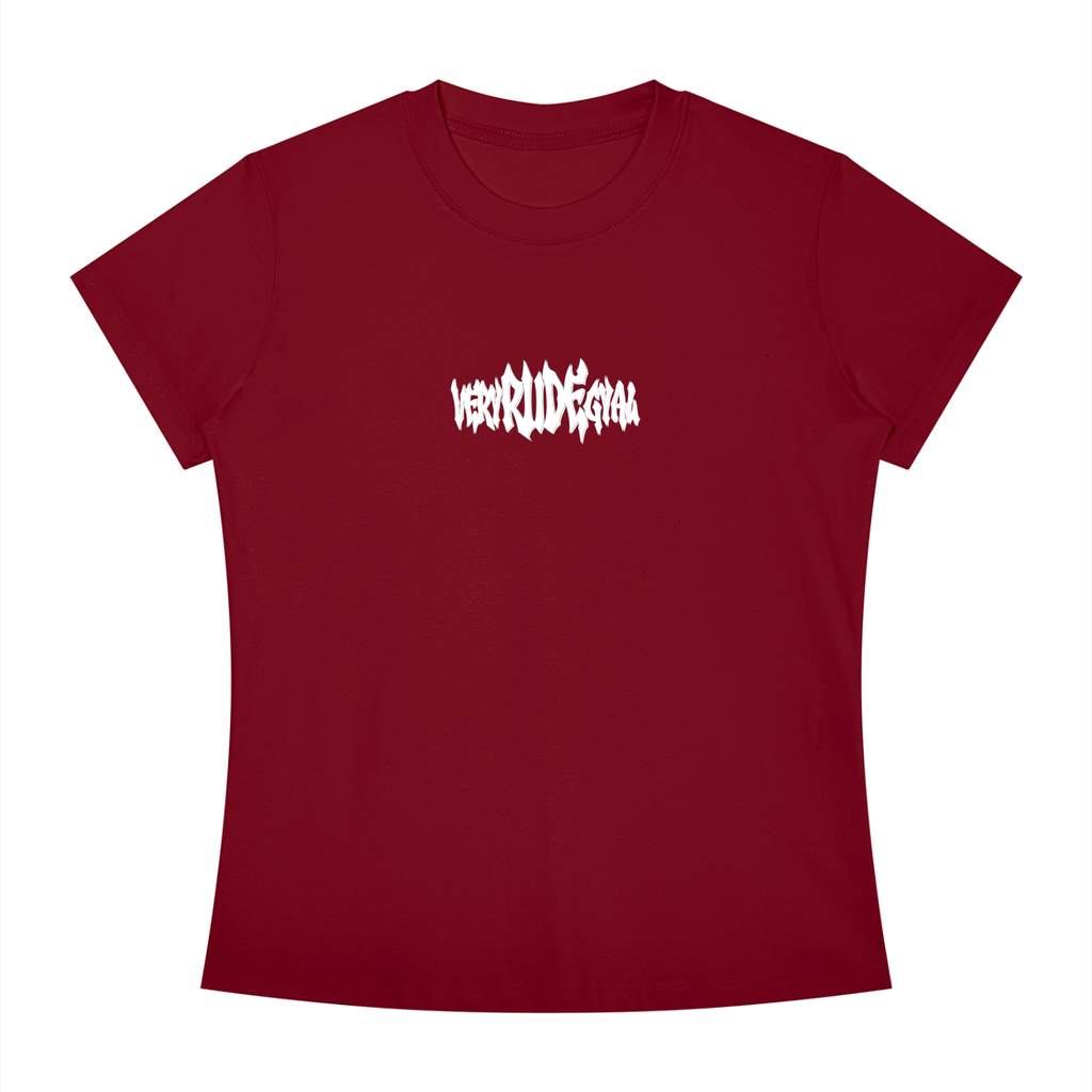 White RudeGyal Slim Fit Crewneck T-Shirt