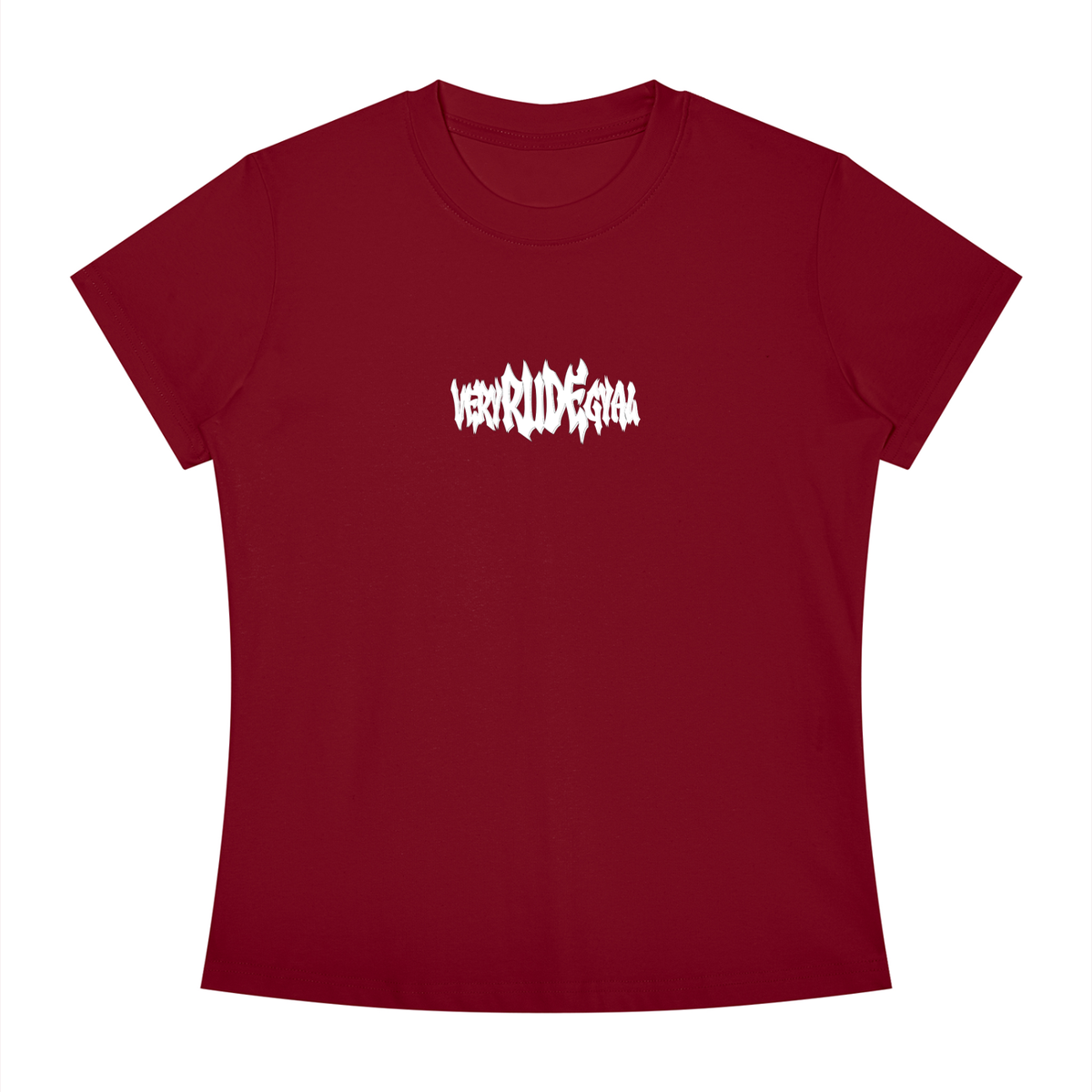 White RudeGyal Slim Fit Crewneck T-Shirt