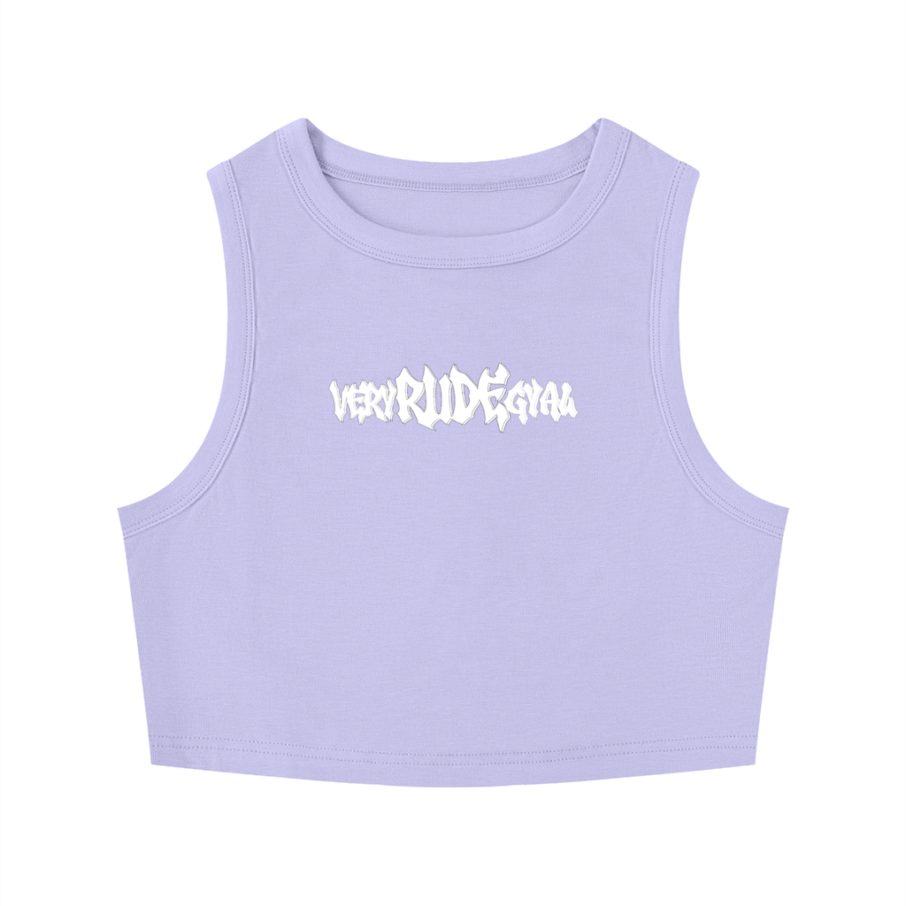Violet RudeGyal Tight Crewneck Crop Tank Top