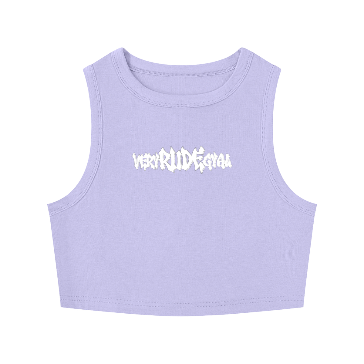 Violet RudeGyal Tight Crewneck Crop Tank Top