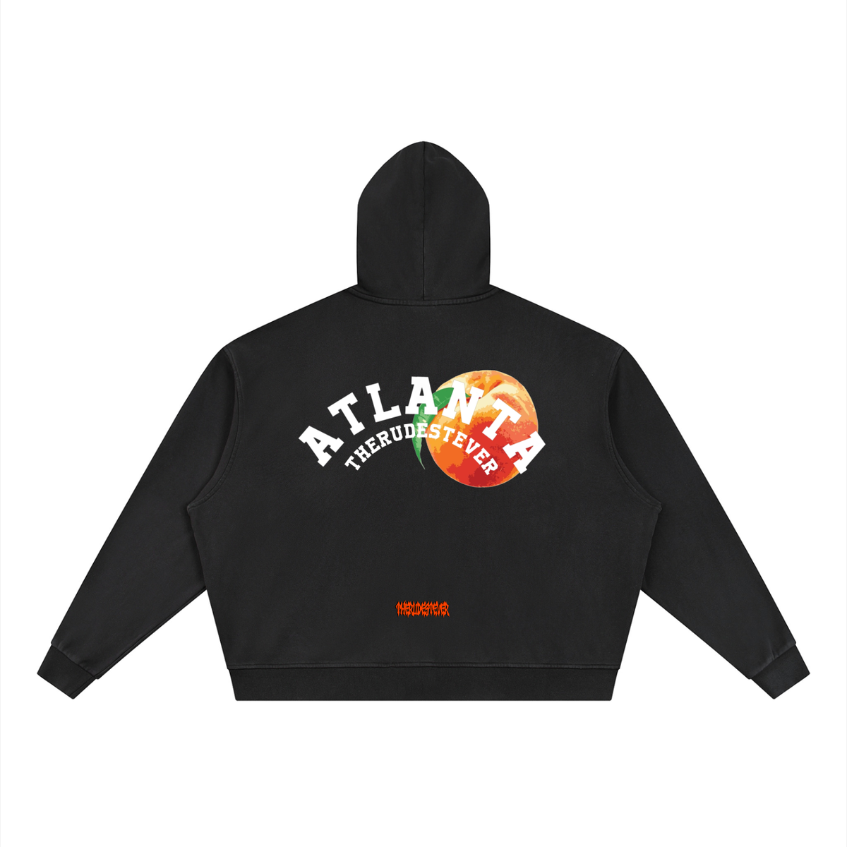 ATL TheRudestEver Vintage Wash Full Zip Boxy Hoodie