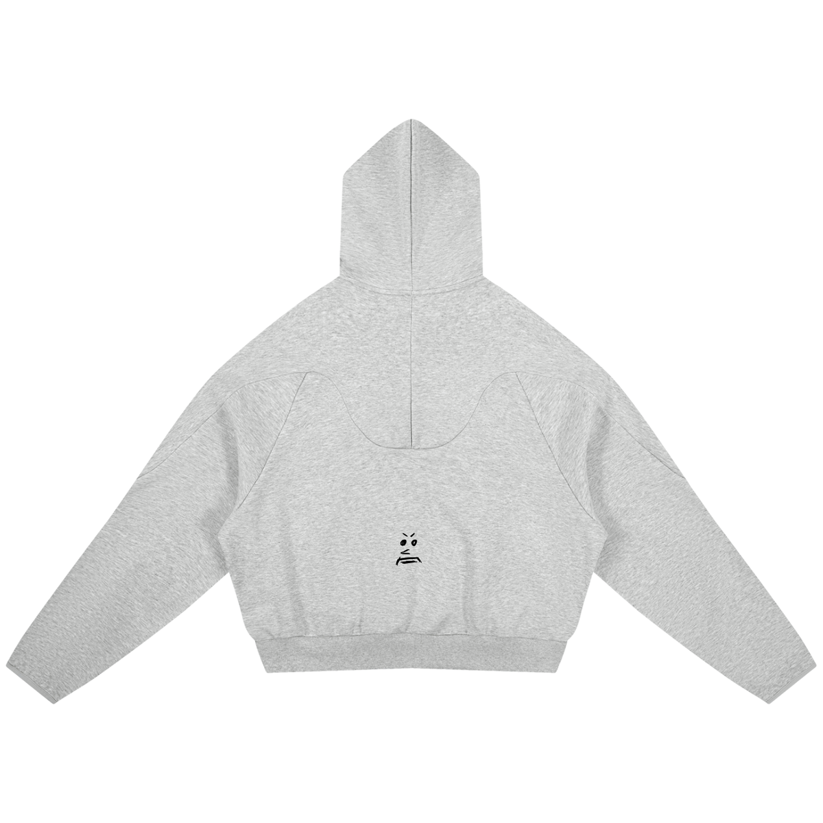 Grey TheRudestEver Curved Panel Raglan Hoodie