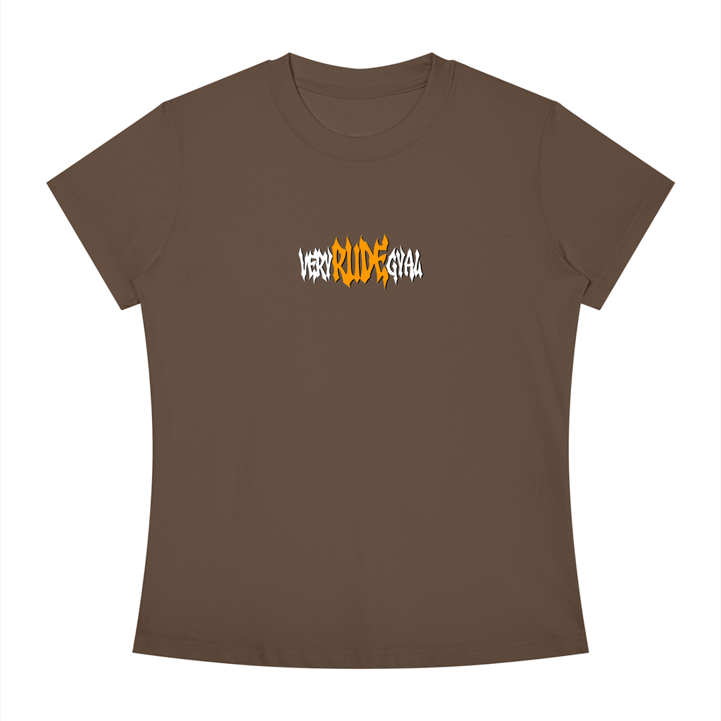 Orange RudeGyal Slim Fit Crewneck T-Shirt