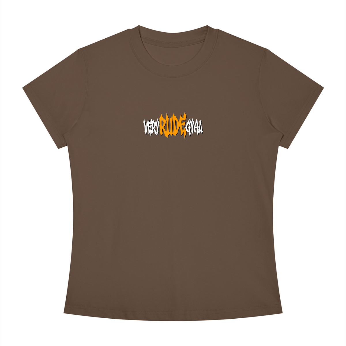 Orange RudeGyal Slim Fit Crewneck T-Shirt