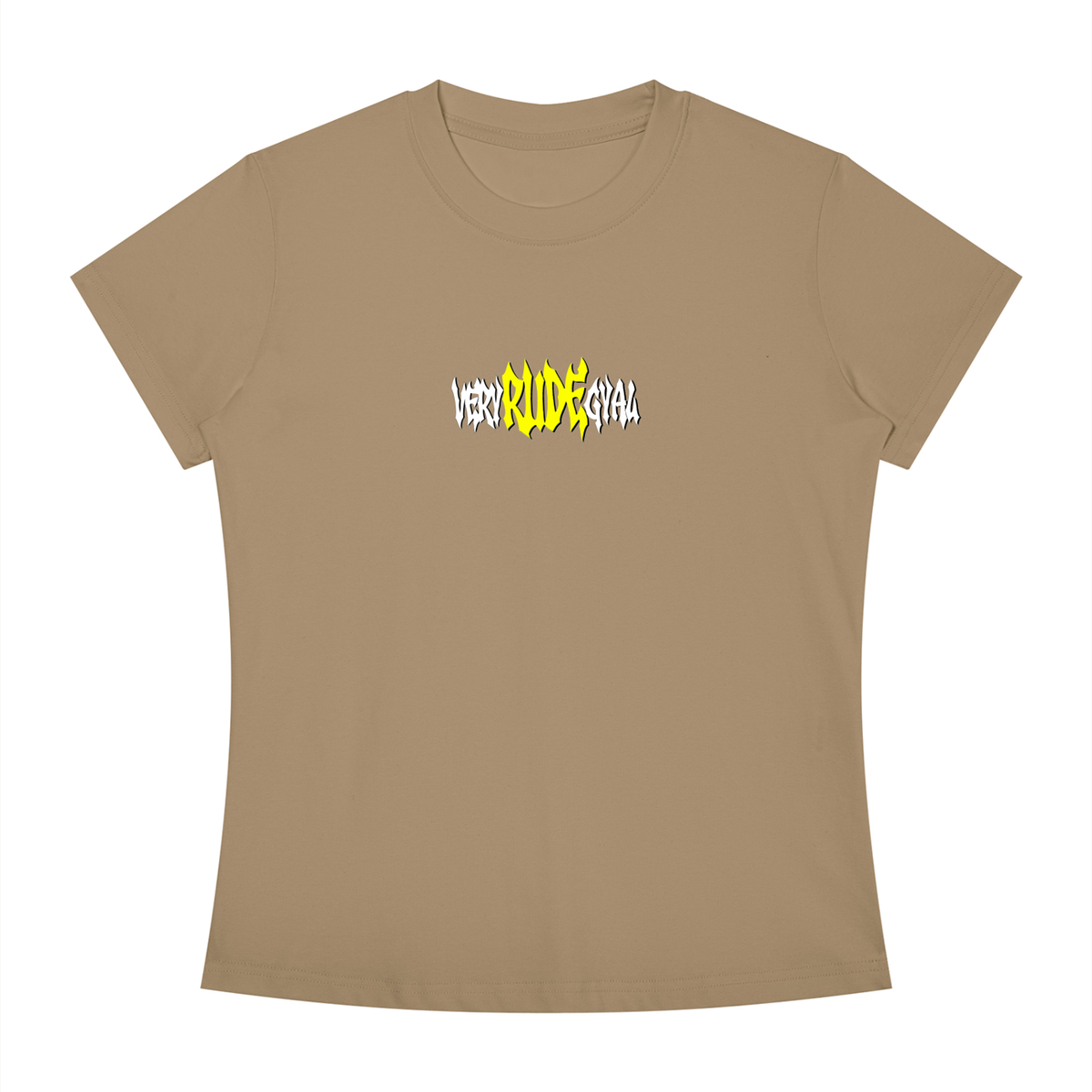 Yellow RudeGyal Slim Fit Crewneck T-Shirt