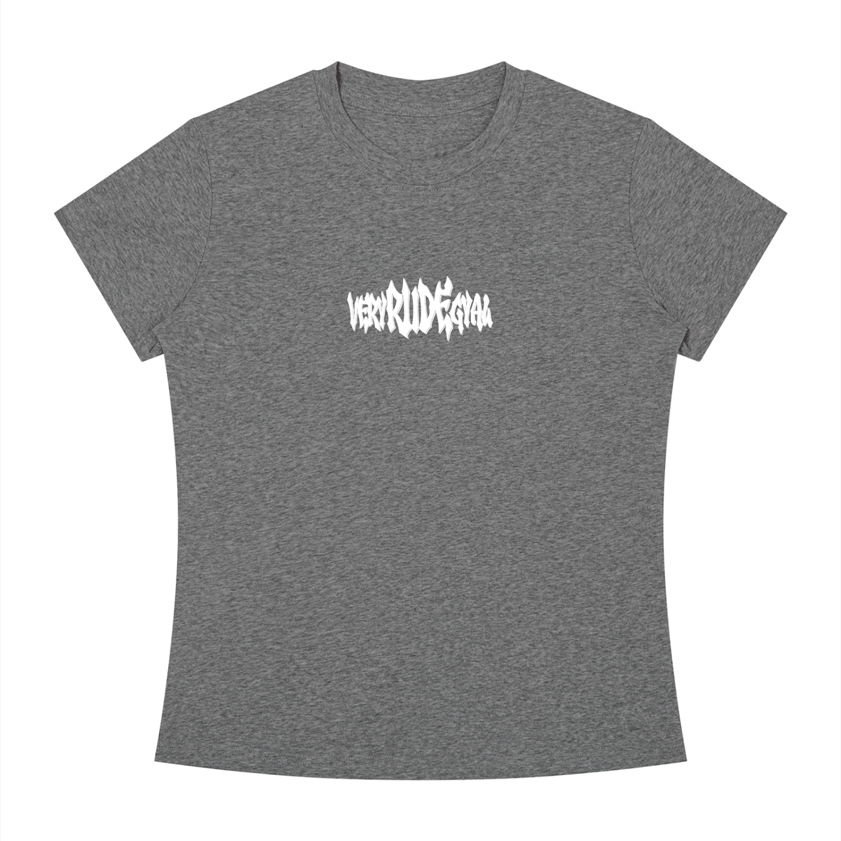 White RudeGyal Slim Fit Crewneck T-Shirt